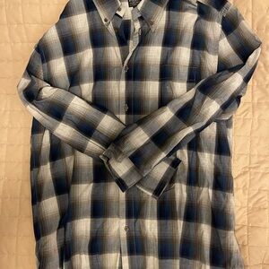 Filson Blue and Gray Plaid Casual Shirt